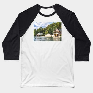 Boathouses on the Thames at Caversham Baseball T-Shirt